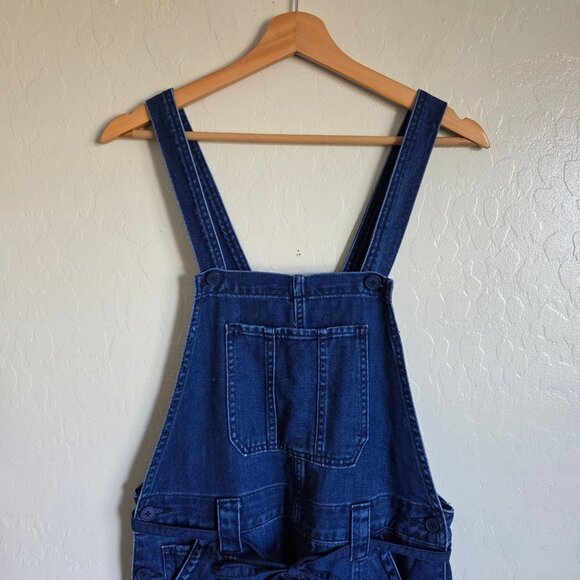 Lucky Brand Soft Utility Denim Overall Blue Indigo Size Women's Small Tie Waist - Picture 3 of 11